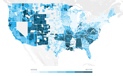 U.S. Map: lowest average property tax