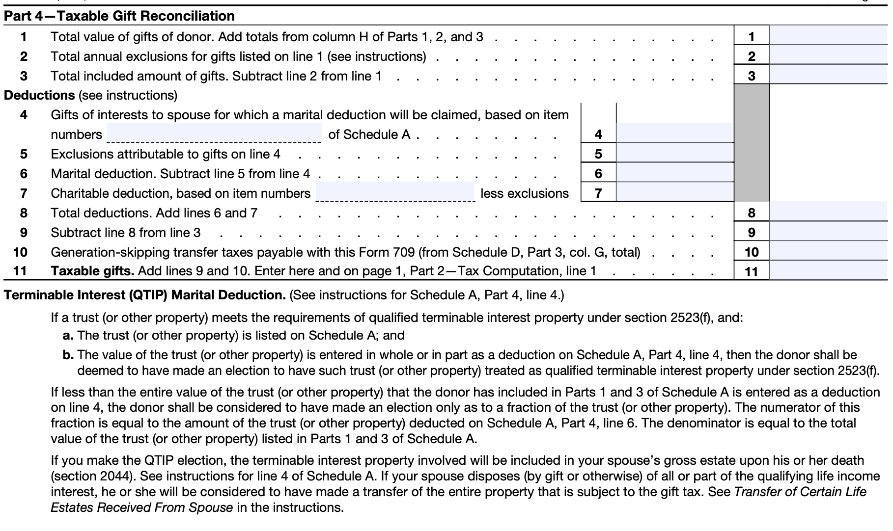 Irs Form 709 For 2023 Printable Forms Free Online