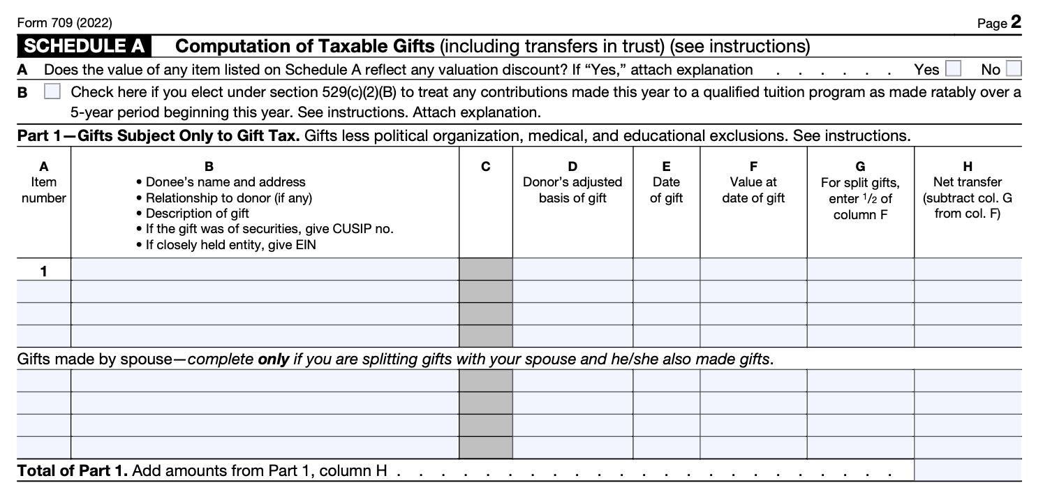 How to Fill Out Form 709 Nasdaq