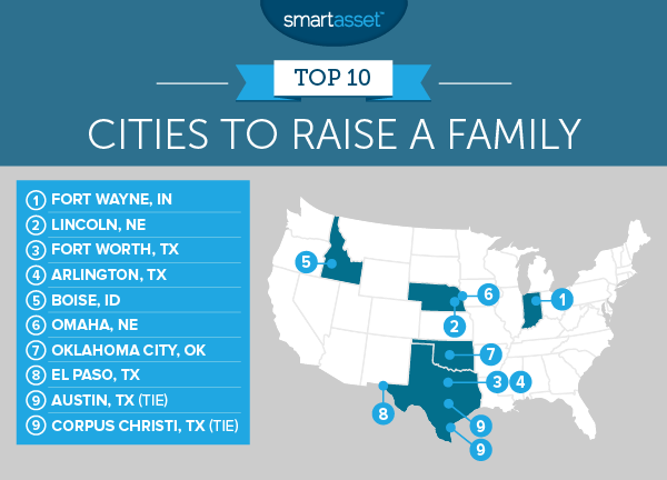 The Best Cities To Raise A Family SmartAsset   Raise Family 2 Map 