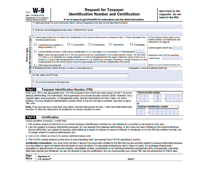 W 9 Form What Is It And How Do You Fill It Out Smartasset