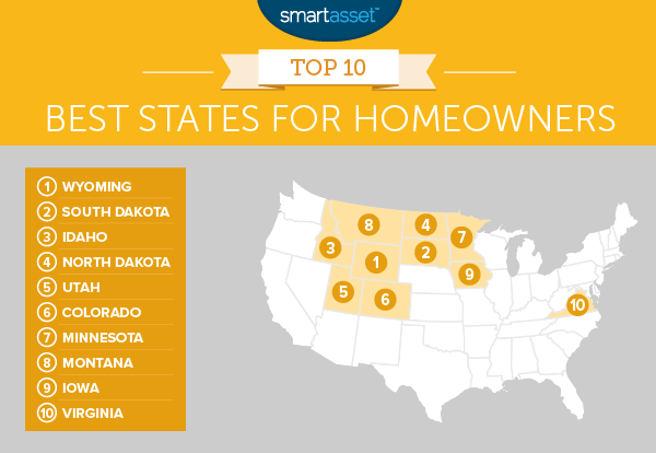 best states for homeowners 2016 2 map The Best States for Homeowners in 2016