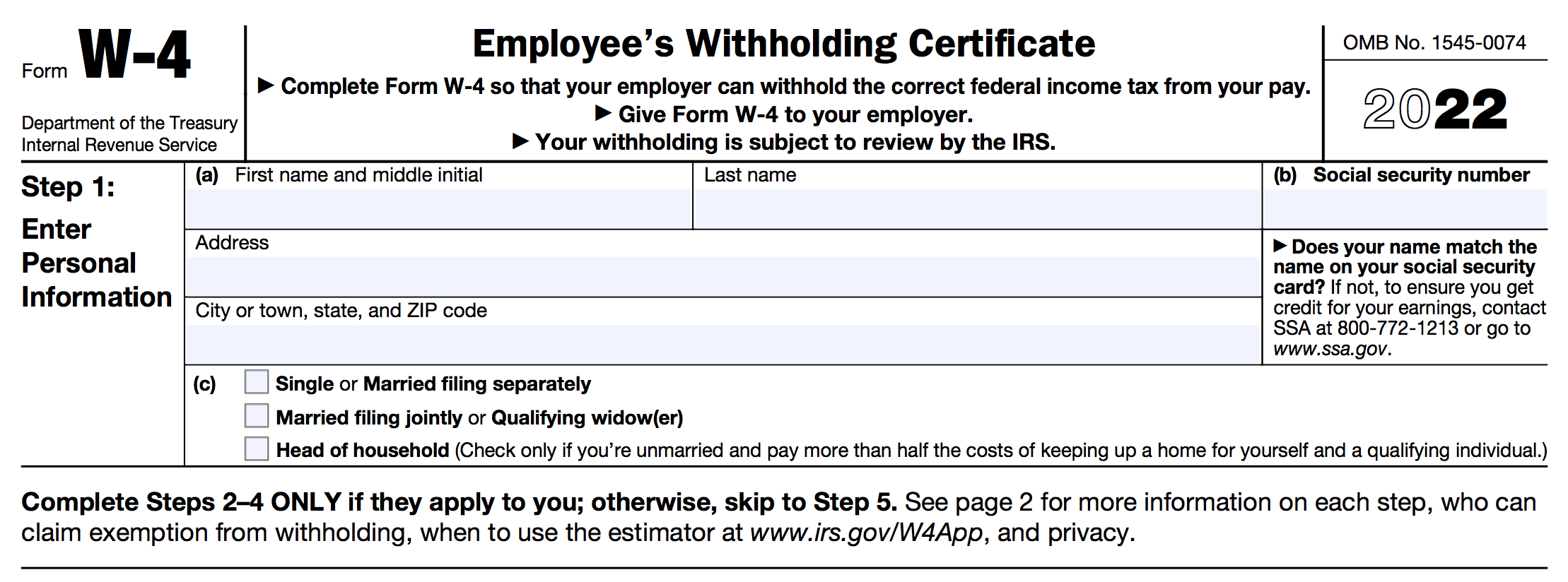 What Is the W-4 Form? Here's Your Simple Guide - SmartAsset