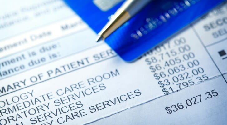 credit card on a hospital invoice picture id1049802688