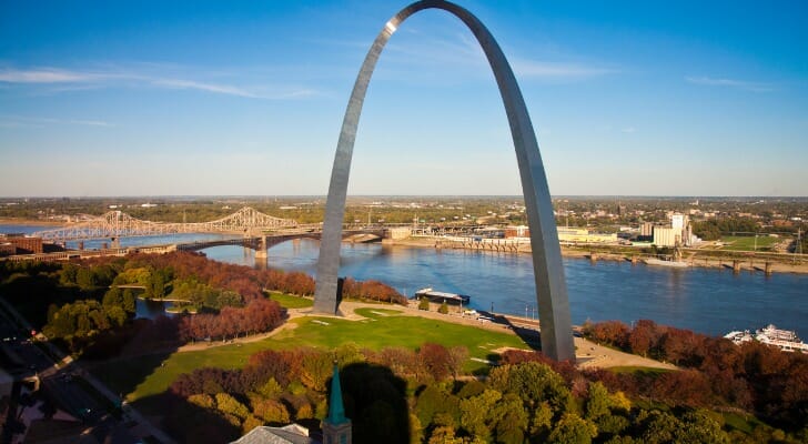 The Arch in St. Louis, Missouri