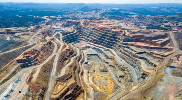 Copper mine in Rio Tinto, Huelva, Spain