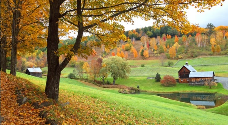 A Vermont far in autumn