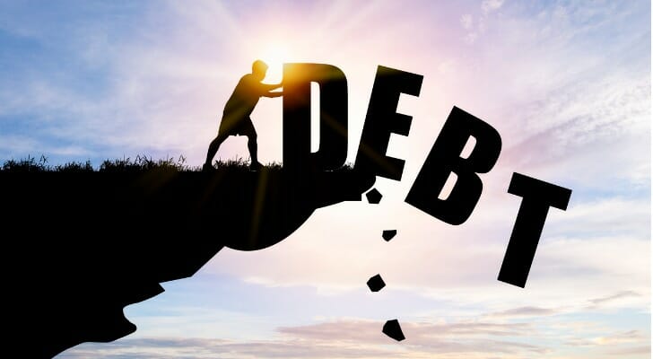 DEBT getting pushed off a cliff