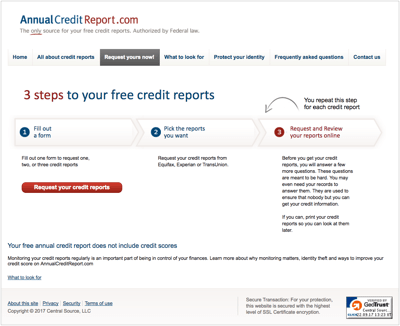 如何使用AnnualCreditReport.com