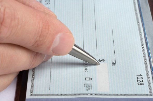 Routing- en rekeningnummers op een cheque