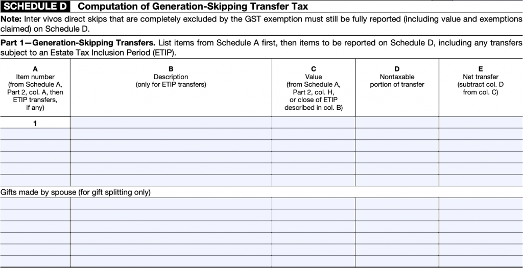 How to Fill Out Form 709 StepbyStep Guide to Report Gift Tax