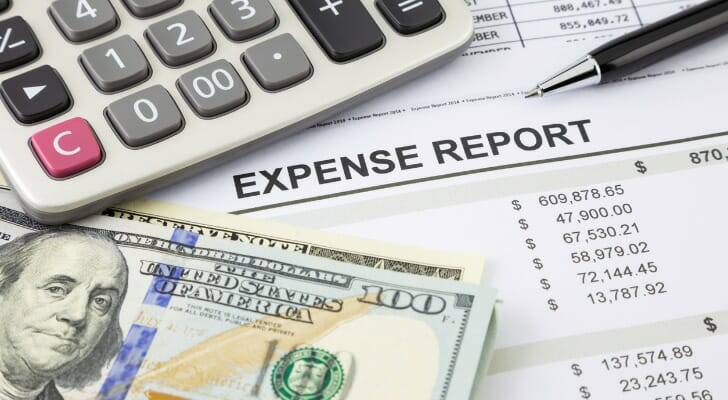 An expense report
