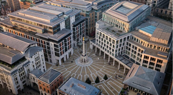 London's Paternoster Square, site of the London Stock Exchange
