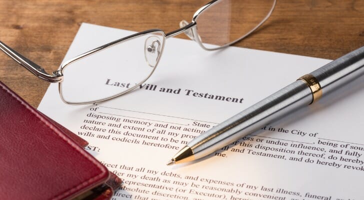 A form for last will and testament