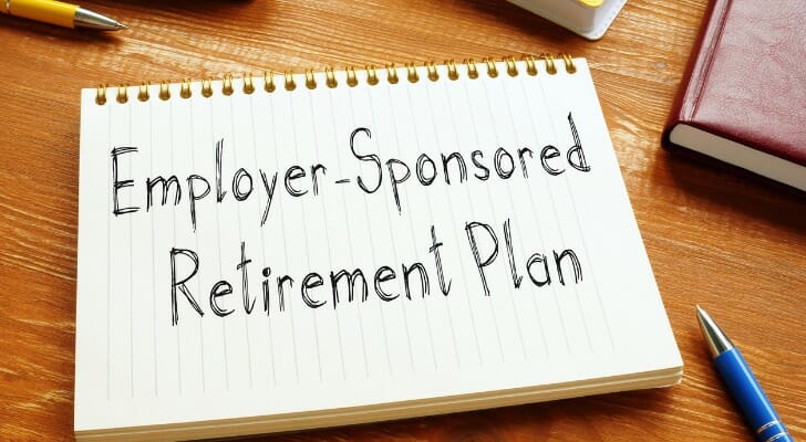 "Employer-Sponsored Retirement Plan" written on a piece of notebook paper