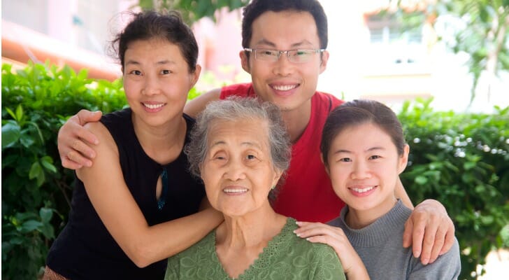 An Asian family