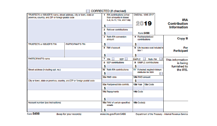 All About Irs Form 5498 Smartasset 8629