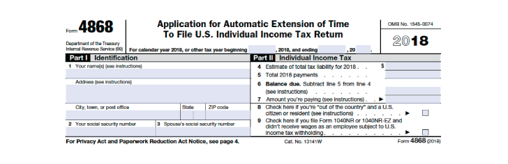 Form 4868 Irs How To File For A Tax Extension Smartasset 