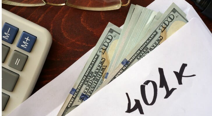 how does 401k work: envelope of cash designated for a 401k plan