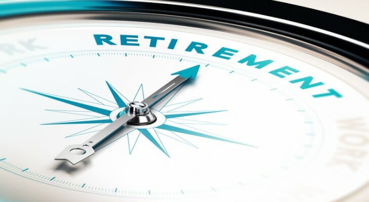 Image shows a compass pointing toward retirement. New research from Morningstar suggests retirees approaching retirement may want to consider withdrawing 3.3% of their savings in their first year. 