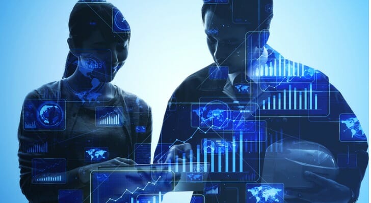 Two people using thinkorswim