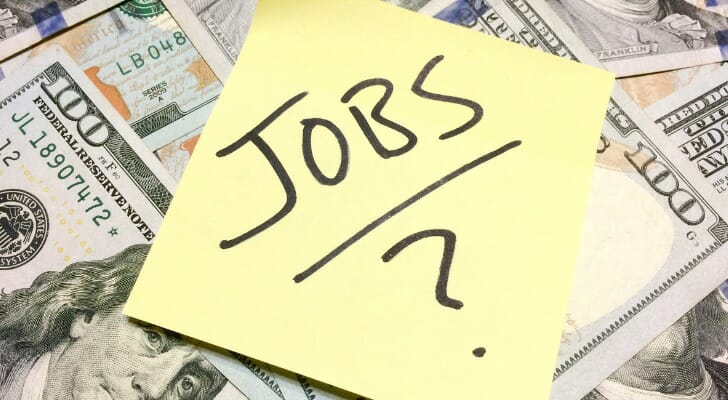 A note that says "JOBS ?" 