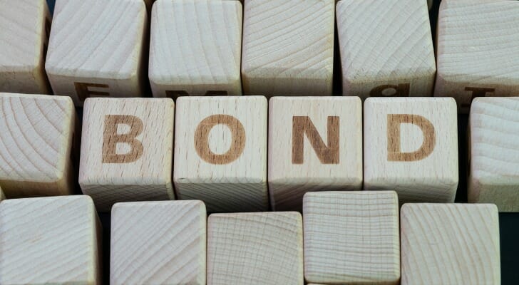 "BOND" spelled out with wooden blocks