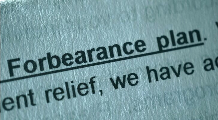 Mortgage forbearance document