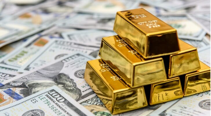 Gold bullion and American money