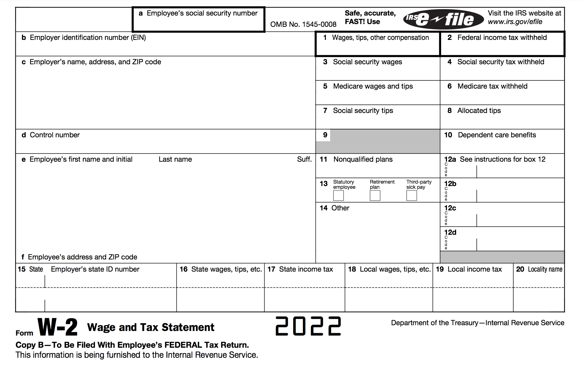 How to Fill Out a W2 Tax Form for Employees SmartAsset