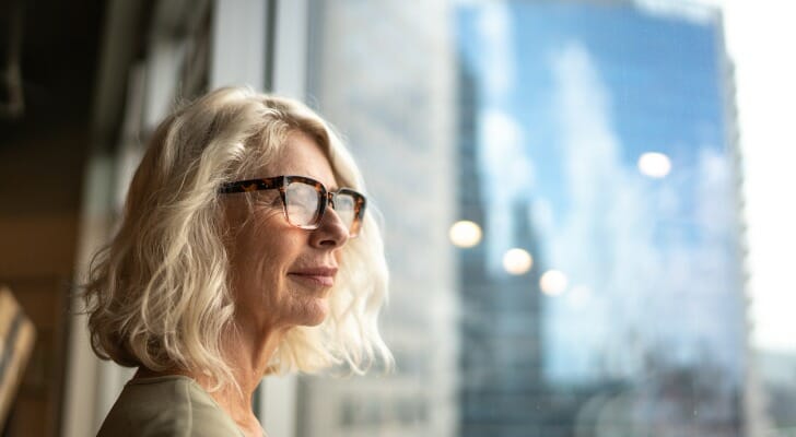 A retiree ponders her investment strategy. The 60/40 portfolio calls for 60% of an investor's assets to be held in stocks and 40% in bonds. 