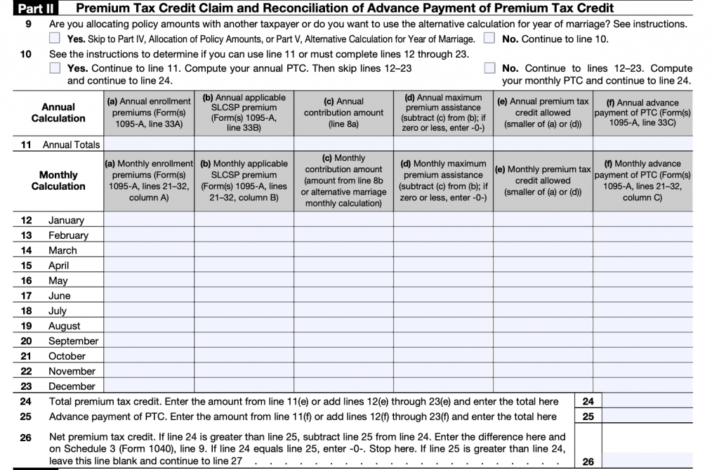 IRS Form 8962 - Calculate Your Premium Tax Credit (PTC) - SmartAsset