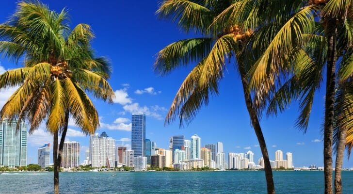 The Miami skyline
