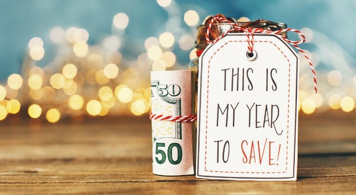 Sign that says, "This is my year to save."