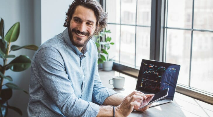 Man investing in crypto assets